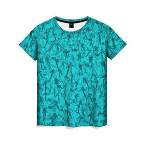 Женская футболка 3D с принтом Аквалангисты и русалки в Новосибирске, 100% полиэфир ( синтетическое хлопкоподобное полотно) | прямой крой, круглый вырез горловины, длина до линии бедер | Тематика изображения на принте: вода | море | океан | охота | рыба | рыбак | рыбалка