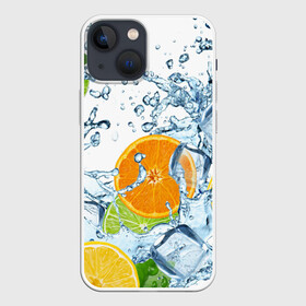 Чехол для iPhone 13 mini с принтом Мульти фрукт в Новосибирске,  |  | вода | еда | зима | искусство | лайм | лимон | листья | новинки | природа | солнце | фрукты