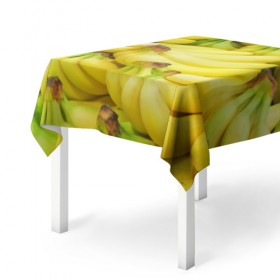 Скатерть 3D с принтом бананы в Новосибирске, 100% полиэстер (ткань не мнется и не растягивается) | Размер: 150*150 см | 