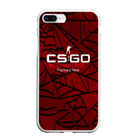 Чехол для iPhone 7Plus/8 Plus матовый с принтом cs:go - Crimson Web Style Factory New (Кровавая паутина | Прям с завода) в Новосибирске, Силикон | Область печати: задняя сторона чехла, без боковых панелей | blood | crimson | cs | csgo | web | го | кровь | кс | паутина