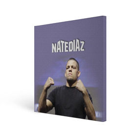 Холст квадратный с принтом Nate Diaz в Новосибирске, 100% ПВХ |  | mma | диас | нейт