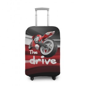 Чехол для чемодана 3D с принтом The drive в Новосибирске, 86% полиэфир, 14% спандекс | двустороннее нанесение принта, прорези для ручек и колес | гонка | драйв | мото | мотогонки | мотоспорт | мотоцикл | скорость