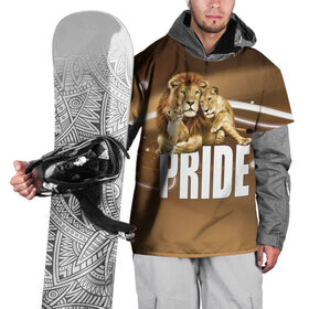 Накидка на куртку 3D с принтом Pride в Новосибирске, 100% полиэстер |  | Тематика изображения на принте: lion | голова животного | кот | кошка | лев | хищник | царь | цвет
