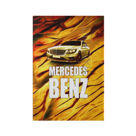 Обложка для паспорта матовая кожа с принтом Mercedes Benz в Новосибирске, натуральная матовая кожа | размер 19,3 х 13,7 см; прозрачные пластиковые крепления | Тематика изображения на принте: benz | mercedes | авто | автомобиль | водитель | машина | мерседес бенц | тачка