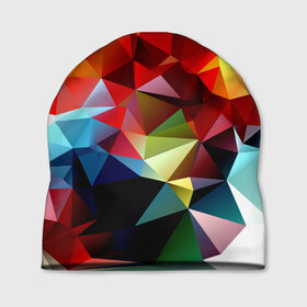 Шапка 3D с принтом Polygon в Новосибирске, 100% полиэстер | универсальный размер, печать по всей поверхности изделия | геометрия | полигоны | разноцветный | яркий