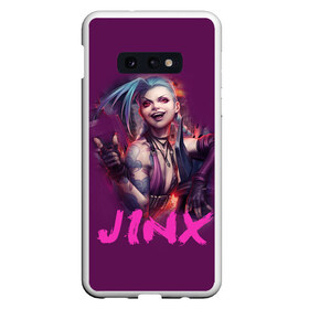 Чехол для Samsung S10E с принтом Jinx в Новосибирске, Силикон | Область печати: задняя сторона чехла, без боковых панелей | l.o.l | league of legends | игры | лига легенд | лол