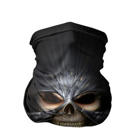 Бандана-труба 3D с принтом Скелет в маске в Новосибирске, 100% полиэстер, ткань с особыми свойствами — Activecool | плотность 150‒180 г/м2; хорошо тянется, но сохраняет форму | warhammer | хаос | череп
