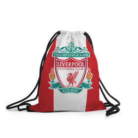 Рюкзак-мешок 3D с принтом Liverpool FC в Новосибирске, 100% полиэстер | плотность ткани — 200 г/м2, размер — 35 х 45 см; лямки — толстые шнурки, застежка на шнуровке, без карманов и подкладки | англия | клуб | ливерпуль | фк | футбол | футбольный