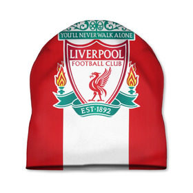 Шапка 3D с принтом Liverpool FC в Новосибирске, 100% полиэстер | универсальный размер, печать по всей поверхности изделия | англия | клуб | ливерпуль | фк | футбол | футбольный