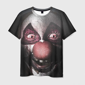Мужская футболка 3D с принтом Милый клоун в Новосибирске, 100% полиэфир | прямой крой, круглый вырез горловины, длина до линии бедер | злобный