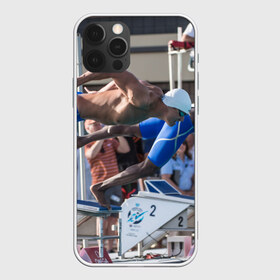 Чехол для iPhone 12 Pro Max с принтом Swimmer в Новосибирске, Силикон |  | Тематика изображения на принте: плавание | пловец. прыжок