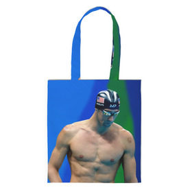 Сумка 3D повседневная с принтом Michael Phelps в Новосибирске, 100% полиэстер | Плотность: 200 г/м2; Размер: 34×35 см; Высота лямок: 30 см | бассейн | пловец | чемпион. фелепс