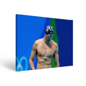 Холст прямоугольный с принтом Michael Phelps в Новосибирске, 100% ПВХ |  | Тематика изображения на принте: бассейн | пловец | чемпион. фелепс