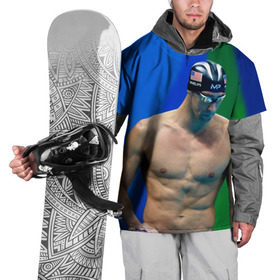 Накидка на куртку 3D с принтом Michael Phelps в Новосибирске, 100% полиэстер |  | Тематика изображения на принте: бассейн | пловец | чемпион. фелепс