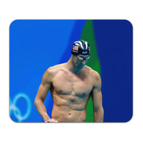 Коврик прямоугольный с принтом Michael Phelps в Новосибирске, натуральный каучук | размер 230 х 185 мм; запечатка лицевой стороны | бассейн | пловец | чемпион. фелепс