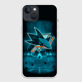 Чехол для iPhone 13 с принтом Хоккей 4 в Новосибирске,  |  | nhl | sharks | stanley cup |  san jose sharks | кубок стенли | кубок стэнли | нхл | сан хосе | сан хосе шаркс | хоккей | хоккейный клуб | шаркс