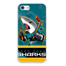 Чехол для iPhone 5/5S матовый с принтом San Jose Sharks в Новосибирске, Силикон | Область печати: задняя сторона чехла, без боковых панелей | Тематика изображения на принте: nhl | san jose sharks | sharks | stanley cup | кубок стенли | кубок стэнли | нхл | сан хосе | сан хосе шаркс | хоккей | хоккейный клуб | шаркс