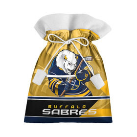 Подарочный 3D мешок с принтом Buffalo Sabres в Новосибирске, 100% полиэстер | Размер: 29*39 см | Тематика изображения на принте: buffalo sabres | nhl | stanley cup | баффало сейбрз | буффало | кубок стенли | кубок стэнли | куликов | нхл | хоккей | хоккейный клуб