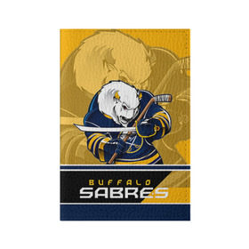 Обложка для паспорта матовая кожа с принтом Buffalo Sabres в Новосибирске, натуральная матовая кожа | размер 19,3 х 13,7 см; прозрачные пластиковые крепления | buffalo sabres | nhl | stanley cup | баффало сейбрз | буффало | кубок стенли | кубок стэнли | куликов | нхл | хоккей | хоккейный клуб