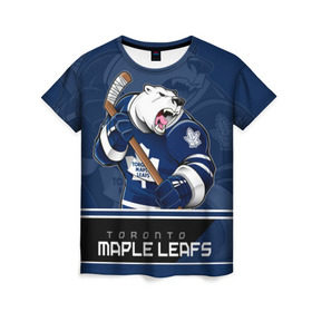 Женская футболка 3D с принтом Toronto Maple Leafs в Новосибирске, 100% полиэфир ( синтетическое хлопкоподобное полотно) | прямой крой, круглый вырез горловины, длина до линии бедер | nhl | stanley cup | toronto maple leafs | валиев | кубок стенли | кубок стэнли | мэпл лифс | нхл | сошников | торонто | торонто мейпл лифс | хоккей | хоккейный клуб