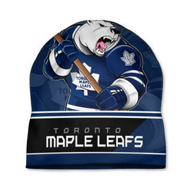 Шапка 3D с принтом Toronto Maple Leafs в Новосибирске, 100% полиэстер | универсальный размер, печать по всей поверхности изделия | Тематика изображения на принте: nhl | stanley cup | toronto maple leafs | валиев | кубок стенли | кубок стэнли | мэпл лифс | нхл | сошников | торонто | торонто мейпл лифс | хоккей | хоккейный клуб