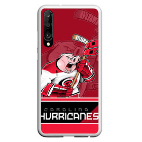 Чехол для Honor P30 с принтом Carolina Hurricanes в Новосибирске, Силикон | Область печати: задняя сторона чехла, без боковых панелей | carolina hurricanes | nhl | stanley cup | каролина | каролина харрикейнз | кубок стенли | кубок стэнли | нхл | хоккей | хоккейный клуб | хурикэйнс