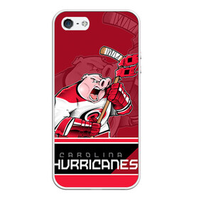 Чехол для iPhone 5/5S матовый с принтом Carolina Hurricanes в Новосибирске, Силикон | Область печати: задняя сторона чехла, без боковых панелей | carolina hurricanes | nhl | stanley cup | каролина | каролина харрикейнз | кубок стенли | кубок стэнли | нхл | хоккей | хоккейный клуб | хурикэйнс