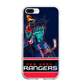 Чехол для iPhone 7Plus/8 Plus матовый с принтом New York Rangers в Новосибирске, Силикон | Область печати: задняя сторона чехла, без боковых панелей | Тематика изображения на принте: new york rangers | nhl | stanley cup | кубок стенли | кубок стэнли | нхл | нью йорк рейнджерс | нью йорк рейнджеры | рейнджеры | хоккей | хоккейный клуб