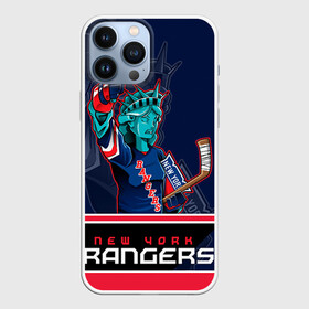 Чехол для iPhone 13 Pro Max с принтом New York Rangers в Новосибирске,  |  | Тематика изображения на принте: new york rangers | nhl | stanley cup | кубок стенли | кубок стэнли | нхл | нью йорк рейнджерс | нью йорк рейнджеры | рейнджеры | хоккей | хоккейный клуб