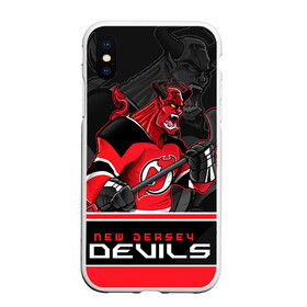 Чехол для iPhone XS Max матовый с принтом New Jersey Devils в Новосибирске, Силикон | Область печати: задняя сторона чехла, без боковых панелей | new jersey devils | nhl | stanley cup | дъяволы нью джерси | калинин | кубок стенли | кубок стэнли | нхл | нью джерси девилз | хоккей | хоккейный клуб