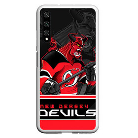 Чехол для Honor 20 с принтом New Jersey Devils в Новосибирске, Силикон | Область печати: задняя сторона чехла, без боковых панелей | Тематика изображения на принте: new jersey devils | nhl | stanley cup | дъяволы нью джерси | калинин | кубок стенли | кубок стэнли | нхл | нью джерси девилз | хоккей | хоккейный клуб