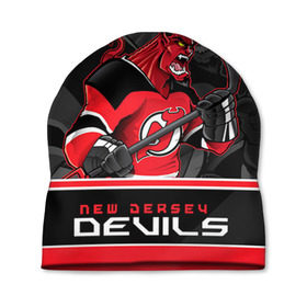 Шапка 3D с принтом New Jersey Devils в Новосибирске, 100% полиэстер | универсальный размер, печать по всей поверхности изделия | new jersey devils | nhl | stanley cup | дъяволы нью джерси | калинин | кубок стенли | кубок стэнли | нхл | нью джерси девилз | хоккей | хоккейный клуб