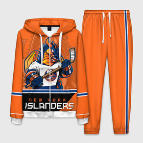 Мужской костюм 3D с принтом New York Islanders в Новосибирске, 100% полиэстер | Манжеты и пояс оформлены тканевой резинкой, двухслойный капюшон со шнурком для регулировки, карманы спереди | new york islanders | nhl | stanley cup | айлендерс | кубок стенли | кубок стэнли | кулемин | нхл | нью йорк айлендерс | хоккей | хоккейный клуб