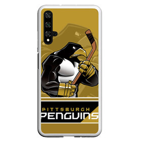Чехол для Honor 20 с принтом Pittsburgh Penguins в Новосибирске, Силикон | Область печати: задняя сторона чехла, без боковых панелей | nhl | pittsburgh penguins | stanley cup | кросби | кубок стенли | кубок стэнли | малкин | нхл | пингвинс | питтсбург пингвинз | сидни кросби | хоккей | хоккейный клуб