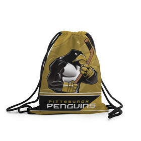 Рюкзак-мешок 3D с принтом Pittsburgh Penguins в Новосибирске, 100% полиэстер | плотность ткани — 200 г/м2, размер — 35 х 45 см; лямки — толстые шнурки, застежка на шнуровке, без карманов и подкладки | nhl | pittsburgh penguins | stanley cup | кросби | кубок стенли | кубок стэнли | малкин | нхл | пингвинс | питтсбург пингвинз | сидни кросби | хоккей | хоккейный клуб