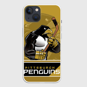 Чехол для iPhone 13 с принтом Pittsburgh Penguins в Новосибирске,  |  | Тематика изображения на принте: nhl | pittsburgh penguins | stanley cup | кросби | кубок стенли | кубок стэнли | малкин | нхл | пингвинс | питтсбург пингвинз | сидни кросби | хоккей | хоккейный клуб
