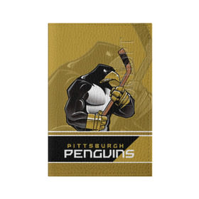 Обложка для паспорта матовая кожа с принтом Pittsburgh Penguins в Новосибирске, натуральная матовая кожа | размер 19,3 х 13,7 см; прозрачные пластиковые крепления | nhl | pittsburgh penguins | stanley cup | кросби | кубок стенли | кубок стэнли | малкин | нхл | пингвинс | питтсбург пингвинз | сидни кросби | хоккей | хоккейный клуб