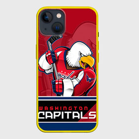 Чехол для iPhone 13 с принтом Washington Capitals в Новосибирске,  |  | nhl | stanley cup | washington capitals | вашингтон капиталс | вашингтон кэпиталз | кубок стенли | кубок стэнли | нхл | овечкин | хоккей | хоккейный клуб