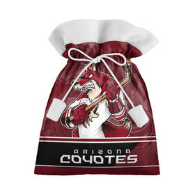 Подарочный 3D мешок с принтом Arizona Coyotes в Новосибирске, 100% полиэстер | Размер: 29*39 см | Тематика изображения на принте: arizona coyotes | nhl | stanley cup | аризона койотис | аризона койоты | кубок стенли | кубок стэнли | нхл | хоккей | хоккейный клуб