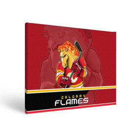 Холст прямоугольный с принтом Calgary Flames в Новосибирске, 100% ПВХ |  | calgary flames | nhl | stanley cup | калгари флэймз | кубок стенли | кубок стэнли | нхл | флэймс | хоккей | хоккейный клуб