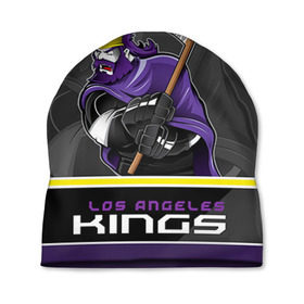 Шапка 3D с принтом Los Angeles Kings в Новосибирске, 100% полиэстер | универсальный размер, печать по всей поверхности изделия | Тематика изображения на принте: los angeles kings | nhl | stanley cup | кубок стенли | кубок стэнли | лос анджелес кингз | лос анжелес короли | нхл | хоккей | хоккейный клуб