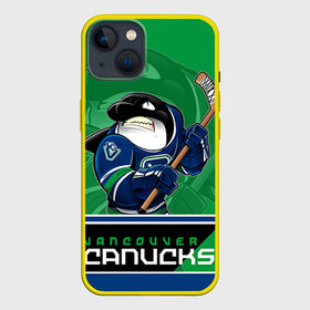 Чехол для iPhone 13 с принтом Vancouver Canucks в Новосибирске,  |  | nhl | stanley cup | vancouver canucks | ванкувер | ванкувер кэнакс | кубок стенли | кубок стэнли | нхл | трямкин | хоккей | хоккейный клуб
