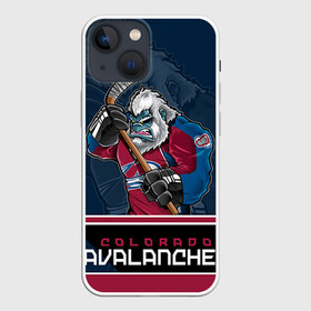 Чехол для iPhone 13 mini с принтом Colorado Avalanche в Новосибирске,  |  | colorado avalanche | nhl | stanley cup | варламов | григоренко | колорадо | колорадо эвеланш | кубок стенли | кубок стэнли | нхл | тютин | хоккей | хоккейный клуб