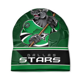 Шапка 3D с принтом Dallas Stars в Новосибирске, 100% полиэстер | универсальный размер, печать по всей поверхности изделия | Тематика изображения на принте: dallas stars | nhl | stanley cup | даллас | даллас старз | кубок стенли | кубок стэнли | ничушкин | нхл | хоккей | хоккейный клуб