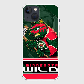 Чехол для iPhone 13 с принтом Minnesota Wild в Новосибирске,  |  | minnesota wild | nhl | stanley cup | кубок стенли | кубок стэнли | минесота | миннесота уайлд | нхл | хоккей | хоккейный клуб