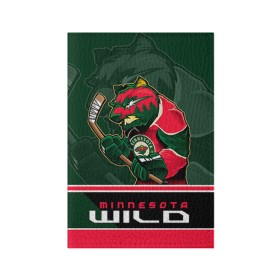 Обложка для паспорта матовая кожа с принтом Minnesota Wild в Новосибирске, натуральная матовая кожа | размер 19,3 х 13,7 см; прозрачные пластиковые крепления | minnesota wild | nhl | stanley cup | кубок стенли | кубок стэнли | минесота | миннесота уайлд | нхл | хоккей | хоккейный клуб