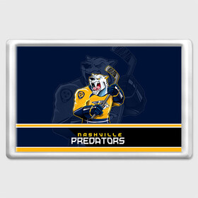 Магнит 45*70 с принтом Nashville Predators в Новосибирске, Пластик | Размер: 78*52 мм; Размер печати: 70*45 | nashville predators | nhl | stanley cup | кубок стенли | кубок стэнли | нхл | нэшвил | нэшвилл предаторз | хоккей | хоккейный клуб