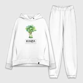 Женский костюм хлопок Oversize с принтом KINZA в Новосибирске,  |  | kenzo | kinza | антибренд | бренд | кензо | кинза | пародии