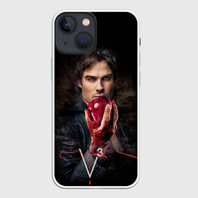 Чехол для iPhone 13 mini с принтом Дневники вампира 12 в Новосибирске,  |  | the vampire diaries | вампир | вампиры | деймон | дневники вампира | древнейшие | дэймон | дэймон сальваторе | елега гилберт | елена | сальваторе | стефан | стефан сальваторе | стэфан