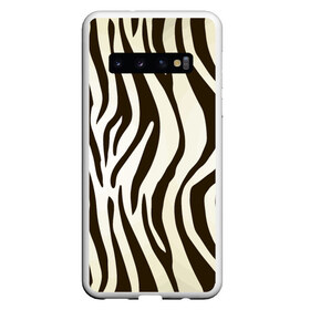 Чехол для Samsung Galaxy S10 с принтом Шкура зебры в Новосибирске, Силикон | Область печати: задняя сторона чехла, без боковых панелей | Тематика изображения на принте: африка | животные | звери | зебра | фауна
